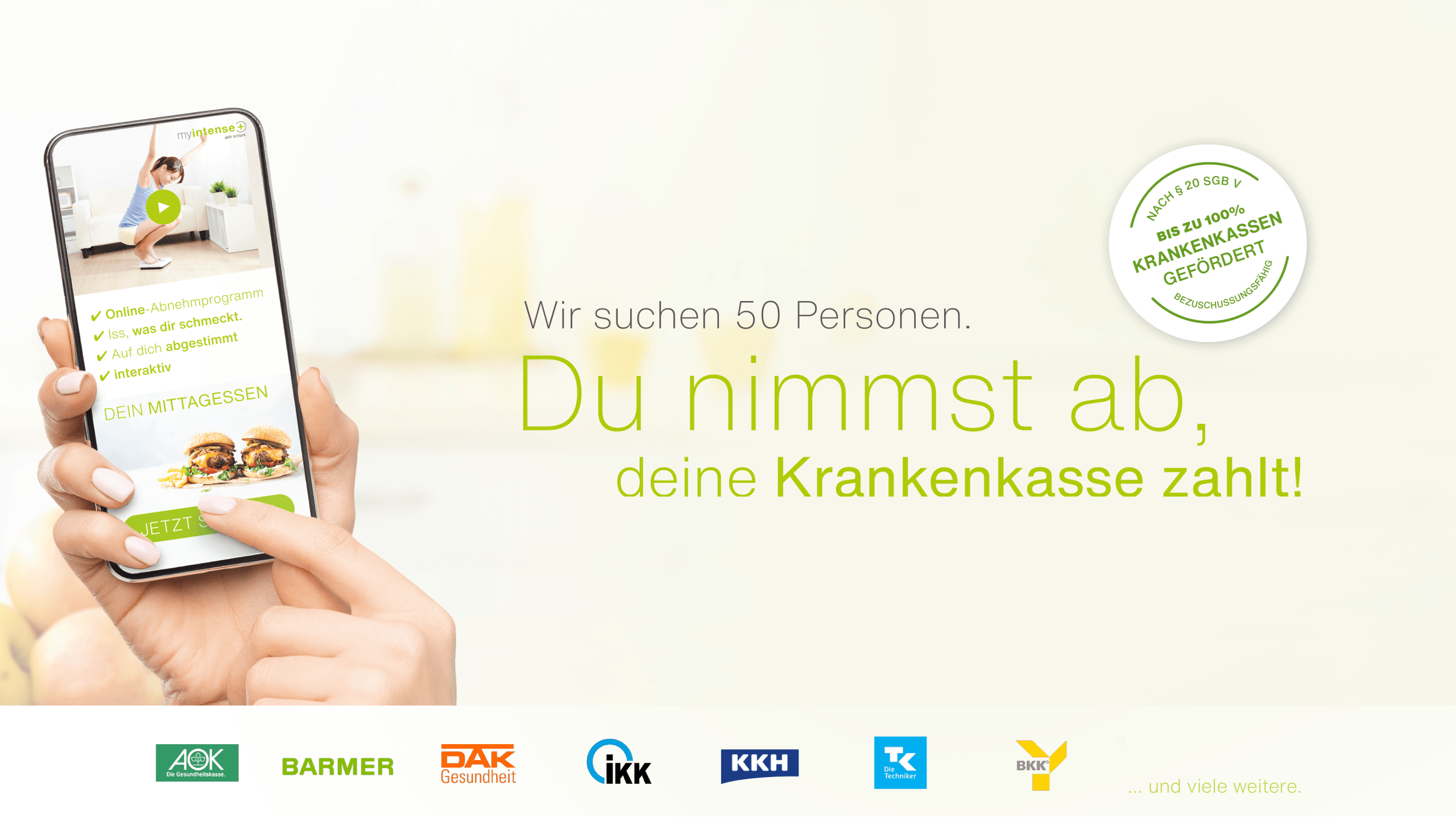 myIntense+ Online-Abnehmprogramm – Du nimmst ab, deine Krankenkasse zahlt – bis zu 100% krankenkassengefördert